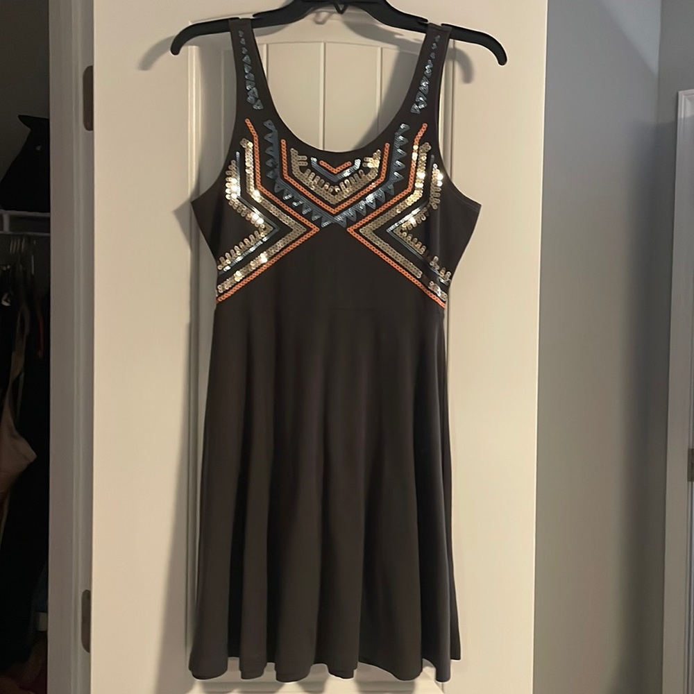 Express Aztec Sequin Dress